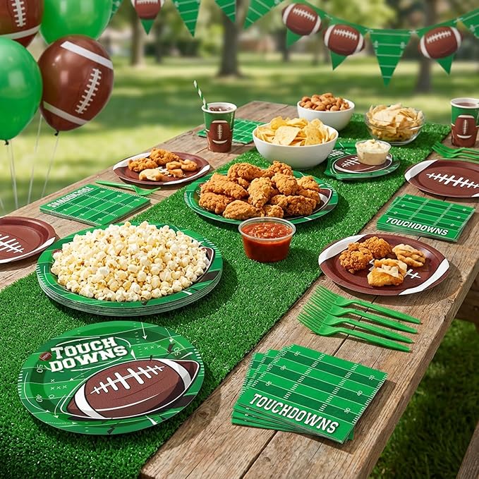96 Pcs Football Party Decorations Tableware Set Football Theme
