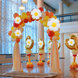 Sotiff 21 Pcs Flower Balloons Daisies Balloons White Groovy Flower