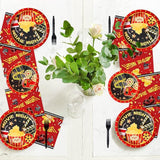 96 Pcs Movie Night Party Supplies Paper Plates Napkins Movie Party