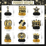 9Pcs 60th Birthday Party Decorations - 60th Birthday Decor Men Women