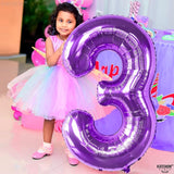 KatchOn, Giant Purple Number 3 Balloon - 40 Inch | 3rd Mylar Foil