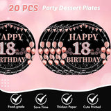 62Pcs 18th Birthday Decorations for Girls Her Rose Gold Birthday