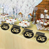 96 Pcs 55th Birthday Party Supplies 55th Birthday Tableware Plates