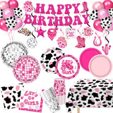131 PCS Cowgirl Birthday Party Decorations Disco Cowgirl Party