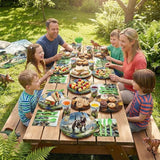 168pcs Dinosaur Party Supplies Dino Plates Napkins Disposable