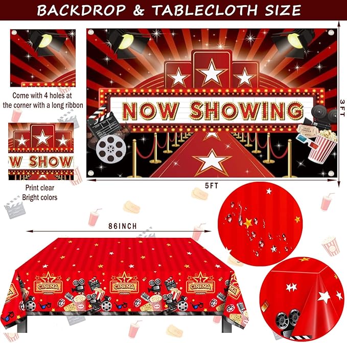 Movie Night Party Decorations Movie Theater Hollywood Themed Party