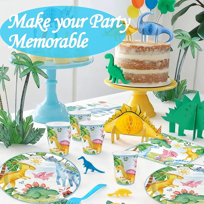 Dinosaur Birthday Party Supplies - 175PCS Dinosaur Themes Party