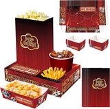 48PCS Classic Hollywood Movie Night Snack Box Set 24 Popcorn Boxes +
