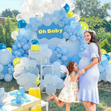 61pcs Blue and Yellow Balloons, 12 Inch Clear Yellow Blue Balloons