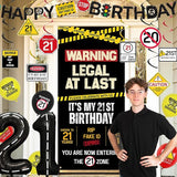 21st Birthday Party Decorations Black Happy 21st Birthday Banner