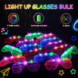 OLUPP 84 PCS LED Glasses, 5 Colors Light Up Glasses with 3 Light