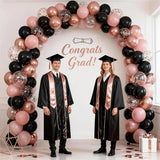 Black and Rose Gold Balloons, 60pcs 12Inch Black and Dusty Pink