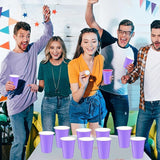 120 Pcs Purple Plastic Cups 16 oz purple Party Cups Halloween plastic