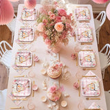 72 Pcs Easter Bunny Plates and Napkins Set Serve 36 7 Pink Bunny Egg