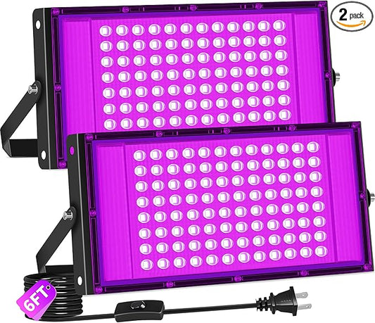 100W LED Black Lights Blacklight Flood Light for Halloween