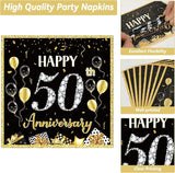 50 Guests 50th Anniversary Plates Napkins Party Supplies Employee