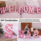 Pink Light Up Letters, LED Marquee Letters for Table, Small Glitter #1