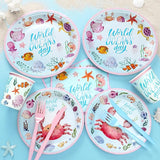 144Pcs Under the Sea Animal Birthday Party Supplies Decorations