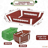 Football Party Favors & Supplies Pack of 50 Paper Food Tray