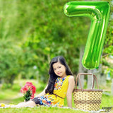 KatchOn, Giant Light Green Number 7 Balloon - 40 Inch | 7th Birthday