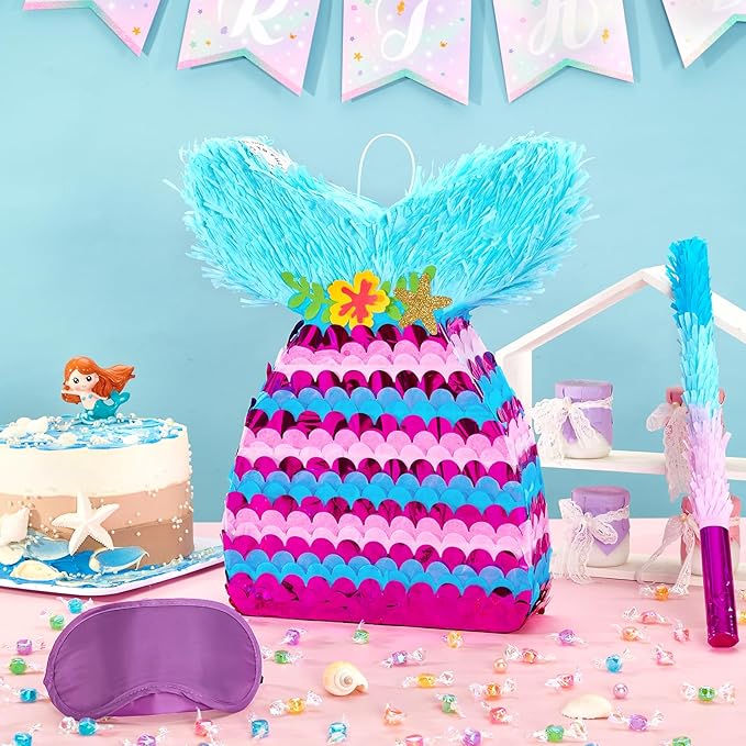 Mermaid Piñata Mermaid Party Games Decorations Mermaid Tail Piñata