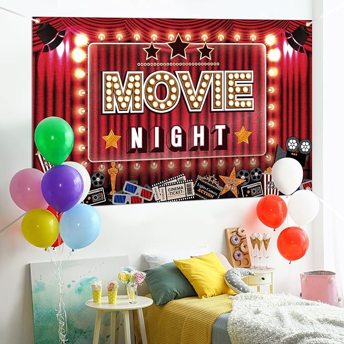 Movie Night Hollywood Party Decorations Oscar Camera Film Action