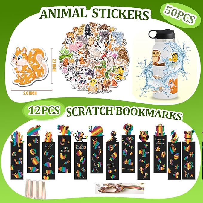 158 pcs Safari Party Favors for 12 kids Jungle Safari Birthday Party