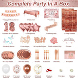 18th Birthday Decorations for Girls Rose Gold Party Decorations