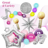 133pcs Pink and Purple Balloon Arch Kit, Light Pink Hot Pink Purple