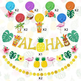 Pre Strung Hawaiian Aloha Party Banner Decorations Large Flamingo