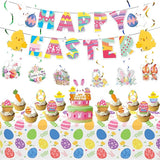 Easter Party Decorations Supplies Bunny Egg Garland Happy Banner