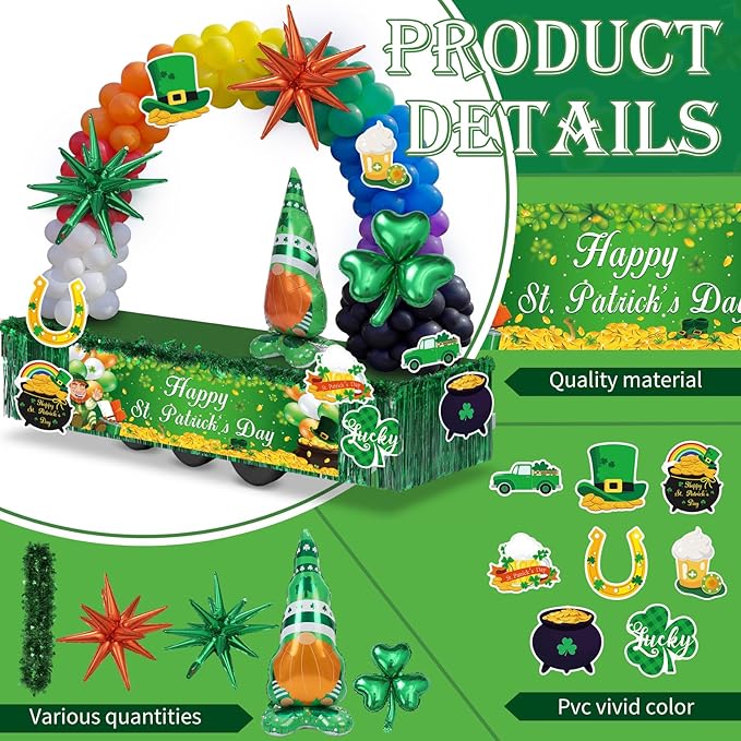 199 Pcs St Patrick's Day Parade Float Decoration Kit St Patricks Day