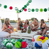 18 Pcs Summer Tropical Party Decoration Palm Leaf Hanging Paper