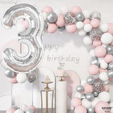 KatchOn, Big Silver Number 3 Balloon - 40 Inch | 3rd Birthday