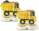 50 Pcs Construction Birthday Party Supplies Paper Plates Truck Theme