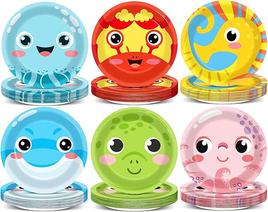 60PCS Under the Sea Party Decoration Ocean Creatures Birthday Paper