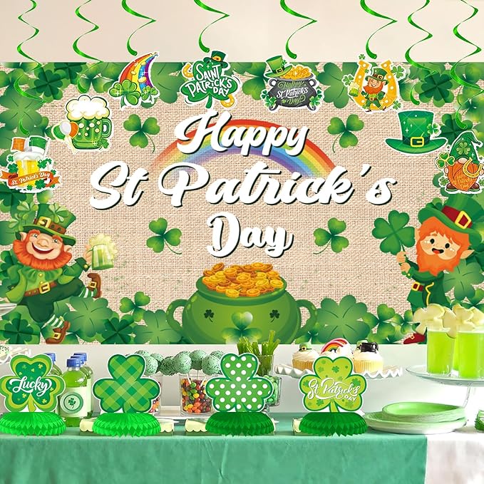 St Patricks Day Decorations Set Happy St Patrick's Day Shamrock