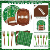 100 Pcs Football Party Supplies Set Serves 25 Disposable Football
