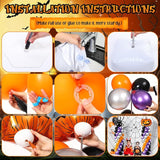 2 Sets Halloween Balloon Column Stand Kit with Scary Pumpkin Spider