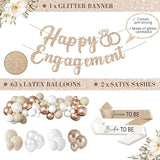 261 Pc Premium Engagement Party Decorations Kit Elegant Mr & Mrs
