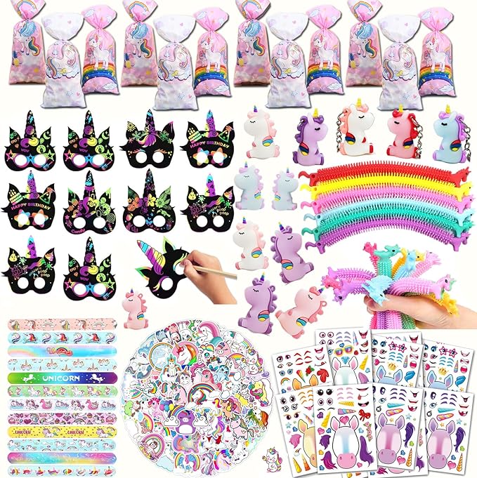 Unicorn Party Favors Kids' Birthday Supplies Goodie Bags Decorations