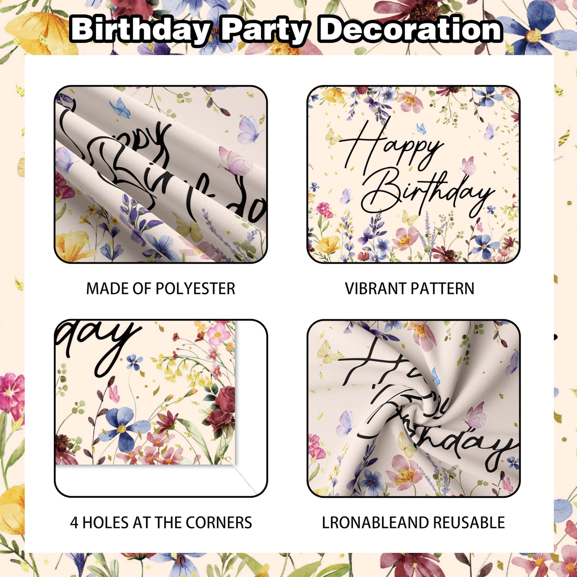 Wildflower Birthday Decorations for Women Girls, Sage Green Dusty Pink