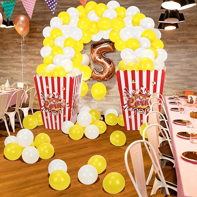Sosation 1 Pack Giant Popcorn Box Prop Cardboard Stand up with