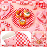112 Pcs Galentine's Day Party Supplies Set for 24 Guests 9 Inch 7