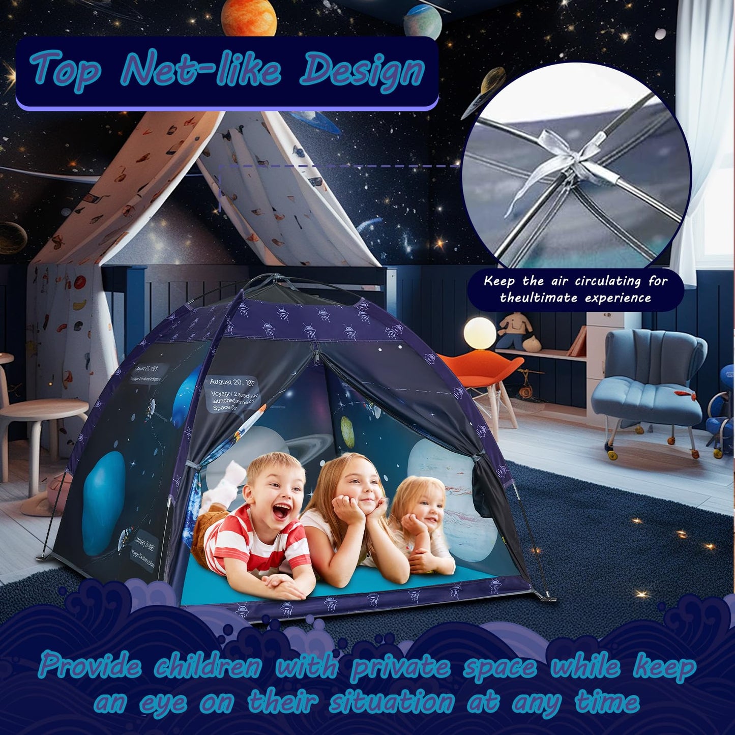 alprang Space World Play Tent Galaxy Dome Playhouse for Boys and Girls