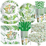 Safari Birthday Decorations Tableware Jungle Theme Party Supplies