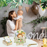 63 Pcs Safari Animal Baby Shower Guest Book Alternatives Set Baby