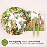 96Pcs African Safari Birthday Party Decorations Supplies Jungle