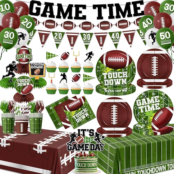 Football Party Decorations Serve 24 Football Party Supplies Includes
