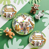 201pcs Safari Birthday Decorations Tableware Set 25 Serves Safari